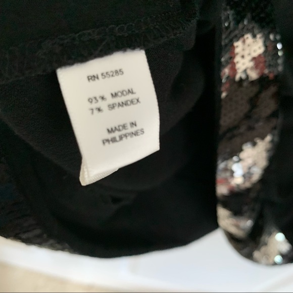 EXPRESS Dress - Black with black/silver sequins - Picture 5 of 6